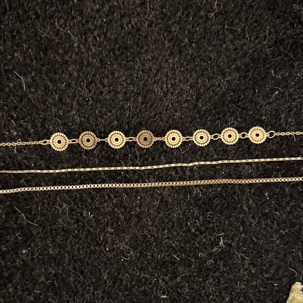 Set of 3 Elegant Gold-Tone Necklaces